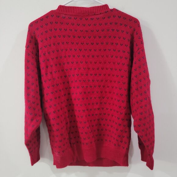 Vintage Village Green Womens Sweater Size Small Birdseye Knit Novelty Teddy Bear - Picture 2 of 8